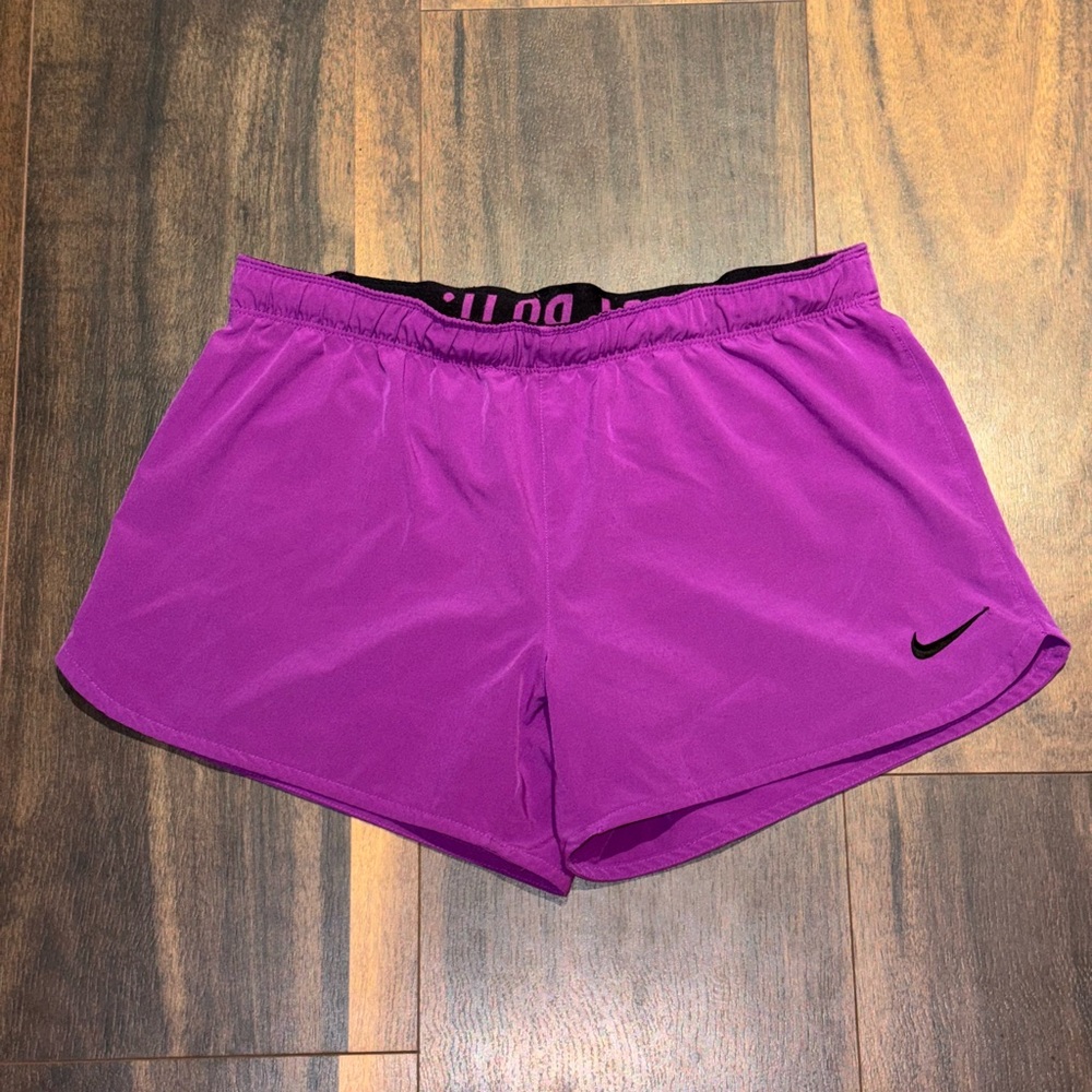Nike Women's Vibrant Purple Dri-Fit Athletic Shorts